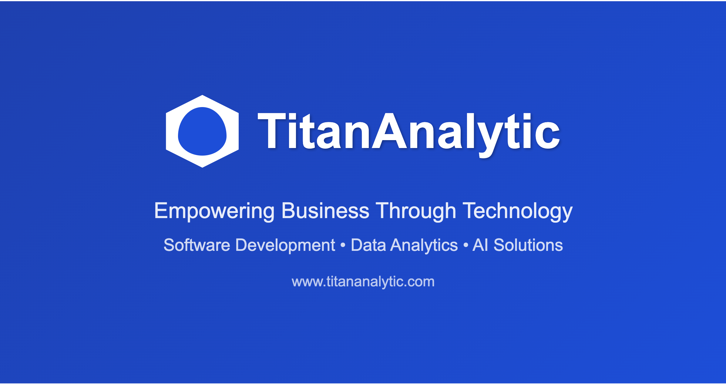 TitanAnalytic LLC - Software Development, Data Analytics & AI Solutions